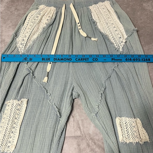 POL Teal Pants with Cream Lace Accents - Picture 7 of 8